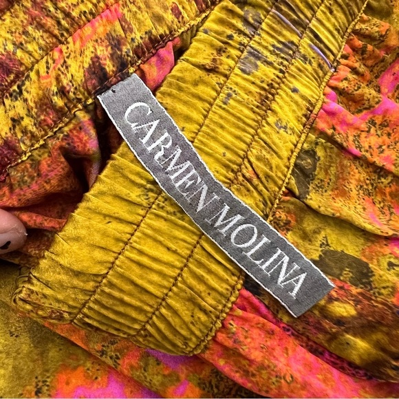 Carmen Molina Silk The Keaton Pant in Pink Leopard Dust - Picture 6 of 7